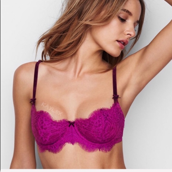 32DD VS Dream Angels Chantilly Unlined Uplift Bra - Picture 3 of 8